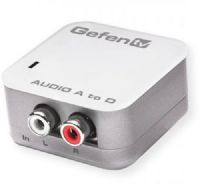 Gefen GTV-AAUD-2-DIGAUD Analog to digital audio converter; Silver; Converts analog L/R signals to digital S/PDIF or TOSLink; Compact and easy to install; Simple to Operate; UPC 845344055404 (GTV GEFEN-GTV GTV-AAUD2DIGAUD GTVAAUD2DIGAUD-GEFEN GEFEN-GTV-AAUD2DIGAUD GTV-AAUD-2-DIGAUD) 