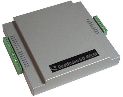 GeoVision GV-RELAY Control alarm or PTZ cameras and connects to the control source of GV-IO output (GV RELAY, GVRELAY, RELAY, GV-RELAY (BOX), GV-RELAY BOX, GV-RELAYBOX, GVRELAYBOX)