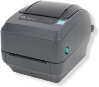Zebra Technologies GX43-102410-000 Model GX430t Direct Thermal Printer; Print methods: Thermal transfer; Programming language: EPL and ZPL are standard construction: Dual-wall frame; Tool-less printhead and platen replacement; OpenACCESS for easy media loading; Quick and easy ribbon loading; Simplified calibration of media; UPC 853585459295 (GX43102410000 GX43102410-000 GX43-102410000 GX43-102410-000) 