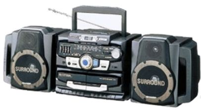 Sharp GX-CD1300W Portable CD Stereo Component System, Big Size with High Power output (PMPO: 200W), Surround Sound, Detachable 2-way Speaker System, Level Meter, Replaced GX-CD1200W (GXCD1300W GX CD1300W CD1300 GXCD1300 GX-CD1300 GXCD1200W GX CD1200W CD1200 GXCD1200 GX-CD1200)