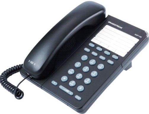 Grandstream GXP1100 Small Business One-Line IP Phone (no PoE), Single SIP account and up to 2 calls, 4 programmable keys, HD handset with support for wideband audio, Single 10/100Mbps network port, 7 dedicated function keys for Hold, Flash/Call-Waiting, Transfer, Message, Mute, Volume, Dial/Send, HD handset with support for wideband audio (GXP-1100 GXP 1100 GX-P1100)