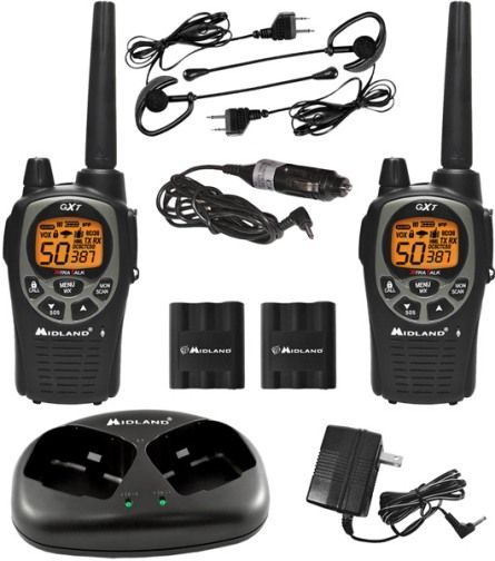 Midland GXT1000VP4 Model GXT1000 X-Tra Talk Two-Way Radios with 50 Channels, SOS Siren and Weather Scan, Up to 36 Mile Range, 387 Privacy Codes, NOAA Weather Alert Radio with Weather Scan, JIS4 Waterproof, Whisper, Group Call, eVOX - Hands-Free Operation (9 levels), UPC Code 046014510005 (GXT-1000VP4 GXT 1000VP4 GXT1000-VP4 GXT1000 VP4)