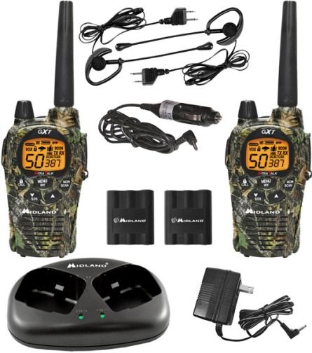 Midland GXT1050VP4 Model GXT1050 X-Tra Talk Two-Way Radios with 50 Channels, 5 Animal Call Alerts and Weather Scan, Mossy Oak Camo, Up to 36 Mile Range, 387 Privacy Codes, NOAA Weather Alert Radio, SOS Siren, JIS4 Waterproof, Whisper, eVOX - Hands-Free Operation (9 levels), Group Call, UPC Code 046014510500 (GXT-1050VP4 GXT 1050VP4 GXT1050-VP4 GXT1050 VP4)