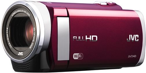 JVC GZ-EX210RUS High-Definition Everio Digital Video Memory Camcorder with WiFi, Red, 3.0