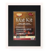 Heritage Arts H1620SDB Standard Series 16" x 20" Pre-Cut Double Layer Black Mat Kit; Display, exhibit and preserve artwork, photographs, documents, etc; 16" x 20" mats have a window opening of 10.5" x 13.5" to display 11" x 14" images; UPC 088354811350 (HERITAGEARTSH1620SDB HERITAGEARTS-H1620SDB STANDARD-SERIES-H1620SDB CRAFTS ARTWORK) 