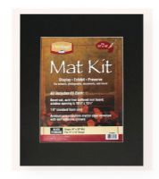 Heritage Arts H1620SSB Standard Series 16" x 20" Pre-Cut Single Layer Black Mat Kit; Display, exhibit and preserve artwork, photographs, documents, etc; 16" x 20" mats have a window opening of 10.5" x 13.5" to display 11" x 14" images; UPC 088354811329 (HERITAGEARTSH1620SSB HERITAGEARTS-H1620SSB STANDARD-SERIES-H1620SSB CRAFTS ARTWORK) 