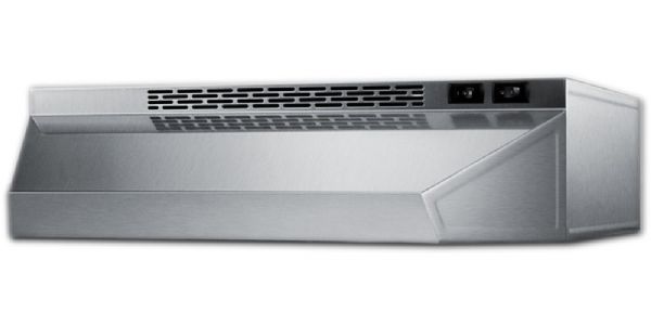 Summit H1624SS Convertible Range Hood For Ducted Or Ductless Use In Stainless Steel Finish, 180 CFM, 2 Fan Speeds, UL Certification In Stainless Steel, 24