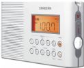 Sangean H-201 Portable AM/FM/Weather Alert, Digital Tuning, Waterproof Shower Radio; 20 memory preset stations (10 FM, 5 AM and 5 WX); Public alert certified weather radio; Receives all 7 NOAA weather channel and reports; Waterproof up to JIS7 standard; Water-resistant 2W speaker; Emergency LED illumination (Torch); Emergency buzzer; Large and easy to read LCD display; Battery power indicator; UPC 729288029212 (SANGEANH201 SANGEAN H201 H201 H-201) 