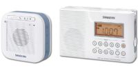 Sangean H201P Portable Waterproof Bluetooth Speaker and Waterproof, Shower Radio, White; 20 Memory Preset Stations (10 FM, 5 AM and 5 WX); Public Alert Certified Weather Radio; Receives all 7 NOAA Weather Channel and Reports; Waterproof up to JIS7 Standard; Water-Resistant 2W Speaker; Emergency LED Illumination (Torch); Emergency Buzzer; UPC 729288029007 (SANGEANH201P SANGEAN H201P H 201P H-201P) 