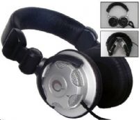 QFX H-203 DJ-Style Stereo Headphones, Black/Silver, Mega Bass, Volume Control, Frequency Response 20Hz-20000Hz, Flat Cable Length 1.5 Meter (4.9 Feet), 3.5mm Stereo Plug, 6.3mm Stereo Plug Adapter Included, Gift Box Dimensions 4x9.5x8, Weight 1.15 Lbs, UPC 606540020715 (H203 H 203) 