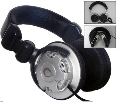 QFX H-203 DJ-Style Stereo Headphones, Black/Silver, Mega Bass, Volume Control, Frequency Response 20Hz-20000Hz, Flat Cable Length 1.5 Meter (4.9 Feet), 3.5mm Stereo Plug, 6.3mm Stereo Plug Adapter Included, Gift Box Dimensions 4x9.5x8, Weight 1.15 Lbs, UPC 606540020715 (H203 H 203)