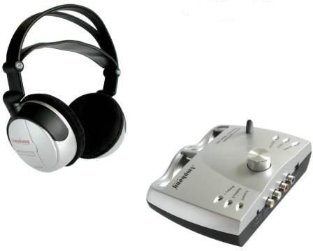 Amphony H2500 Model 2500 Digital Wireless Headphone, 5.8 GHz, Audiophile Edition, Extended headphone frequency response, Digital audio interfaces, Noise shaping filter, Analog audio interface volume control, Coaxial digital audio interface, Optical digital audio interface (H-2500 H 2500) 