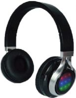 QFX H-252-BLK Bluetooth Stereo Headphones with Disco Lights, Black, FM Radio, MicroSD Port and Microphone, Built-In Rechargeable Battery, Support MP3/Wav format, Bluetooth V3.0, AUX-In, Mini-USB to USB to charge headset, Charging input voltage: DC +5.0+/-0.25V, Flat Cable Length 1.2 M (4 Feet), Detachable Cable, 3.5mm Stereo Plug, Size 7.5x7.5x2, Weight 0.77 Lbs, UPC 606540031094 (H252BLK H252-BLK H-252BLK H-252) 