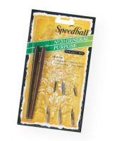 Speedball H2967 No 20 General Purpose Project Set; Contains assorted art and mapping pens including one each of pens Nos 100P, 102P, 103P, 104P 107P and 108P; Plus one crow quill penholder and one No 104 penholder; Shipping Weight 0.04 lb; Shipping Dimensions 7.5 x 4.25 x 0.12 in; UPC 651032229275 (SPEEDBALLH2967 SPEEDBALL-H2967 ARTWORK) 