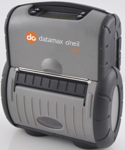 Datamax H41000-100 Model RL4 Portable Thermal Label Printer with Serial, USB and Bluetooth V2.0, Direct thermal, 203 dots per inch (8 dots per mm), 4.125 (105 mm) print width, 4 per second (102 mm per second), 2.65 (67 mm) O.D. Maximum Media Capacity, 0.75 (19 mm) Media I.D. core, 2 mil to 6.5 mil Media thickness, 64MB Flash/16MB RAM Memory (H41000100 H41000 100 RL-4 RL 4)