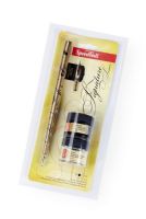 Speedball H94157 Pen Holder, Nib, Ink & Pen Cleaner Set; Set offers a beautiful gold and black marbled pen holder, gold plated 513EF pen nib, and 12ml black ink that is archival, acid-free, waterproof, and non-toxic; Also comes with pen cleaner; Shipping Weight 0.02 lb; Shipping Dimensions 3.88 x 3.25 x 9.12 in; UPC 651032941573 (SPEEDBALLH94157 SPEEDBALL-H94157 H94157 ARTWORK) 