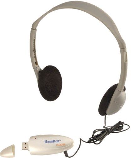 HamiltonBuhl HA2USB Personal USB Headphone, USB 2.0 Compliant, Exclusive Xear Software for reproduction of CD Sound, Virtual Dolby 5.1 CH Effects, Macintosh, Win 98Se, ME, 2000 and XP Compatible, Impedance 170 Ohms, Frequency response 18-20k Hz, 2 meters cord, Speaker drivers 40mm Cobalt magnet type, UPC 681181320172 (HAMILTONBUHLHA2USB HA2-USB HA2 USB)