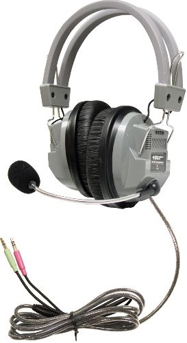 HamiltonBuhl HA7M SchoolMate Deluxe Headset with Gooseneck Microphone, 40mm Neodymium, Headphone Frequency Response 20-20000 Hz, Headphone Impedance 32 Ohms, Headphone Sensitivity 100dB, Max. Input 1v peak to peak, 1 /8 Stereo Jacketed Plug, 6' Braided Nylon, Sleeved Cord, Chew-Resistant, Braided Nylon Cord, UPC 681181320257 (HAMILTONBUHLHA7M HA-7M HA-7M HA7-M)