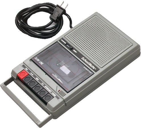 HamiltonBuhl HA-802 Portable Cassette Recorder/Player, Two 1/4