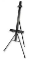 Heritage Arts HAE590 Cabot Aluminum Artist Easel; Dimensions when fully assembled: 62"H x 36"W; Accommodates 41" high canvases and 1.5" thick stretcher bars; Adjustable top and bottom canvas supports for height adjustment; Adjustable back leg for angle positioning; Allows working angle from 60 percent to 90 percent; UPC 088354801863 (HERITAGEARTSHAE590 HERITAGEARTS HAE590 HERITAGE ARTS HAE 590 HERITAGEARTS-HAE590 HERITAGE-ARTS HAE-590) 