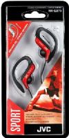 JVC HA-EB75R Stereo Ear Clip Headphones, Red, 200mW (IEC) Max. Input Capability, Neodymium Magnet, Frequency Response 16-20000Hz, Nominal Impedance 16 ohms, Sensitivity 105dB/1mW, Adjustable clip structure which has five selectable positions for secure fit, Splash-proof ideal for sports and exercise, UPC 046838071232 (HAEB75R HA EB75R HA-EB75 HAE-B75R HAEB-75R) 
