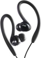 JVC HA-EBX5B Ear Clip Headphones, Black, Splash-proof - ideal for exercise and fitness activities, Secure-fit inner ear headphones with soft rubber ear hook and cushion, Color coordination with iPod nano 5G, Powerful 0.43" (11mm) Neodymium driver unit, Comfortable fit with 3 sizes of silicon earpieces, 3.94ft (1.2m) color cord with gold-plated iPhone-compatible slim plug, UPC 046838044106 (HAEBX5B HA EBX5B) 