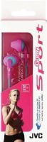 JVC HA-EN10-P Gumy Sports In-Ear Headphones, Pink, 200mW (IEC) Max. Input Capability, 0.43" (11mm) Driver Unit, Frequency Response 20-20000Hz, Nominal Impedance 16ohms, Sensitivity 103dB /1mW, Sweat proof "Gumy Sport" headphones ideal for sports, Secure and comfortable fitting with "Nozzle fit earpiece", UPC 046838070501 (HAEN10P HAEN10-P HA-EN10P HA-EN10) 