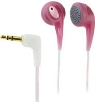 JVC HAF120P Gumy Headphone Pink color, 3.9 ft Wired Connectivity Technology, 16Hz to 20kHz of Frequency Response, 109 dB/mW of Sensitivity, Binaural Headphones Technology, L-Shape Plug Gold Plated Interfaces, Ear-bud Headphones form factor, Extended frequency range (HAF-120P HAF 120P) 