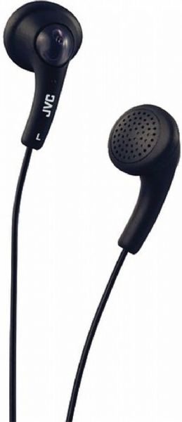 JVC HAF150B Earphone - Stereo - Black - Wired, Headphones - binaural Headphones Type, Ear-bud Headphones Form Factor, Wired Connectivity Technology, Stereo Sound Output Mode, 6 - 20000 Hz Response Bandwidth, 108 dB/mW Sensitivity, 16 Ohm Impedance, 0.5 in Diaphragm, 1 x headphones cable - integrated - 3.3 ft, For use with Compatibility iPod, iPhone, iPod nano (6G), iPad, UPC 046838046100 (HAF150B HAF-150-B HAF 150 B HAF150 HAF-150 HAF 150)