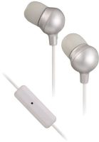 JVC HA-FR36-S Marshmallow - headset - In-ear ear-bud, Headphones - binaural Headphones Type, In-ear ear-bud Headphones Form Factor, Wired Connectivity Technology, Stereo Sound Output Mode, 8 - 20000 Hz Response Bandwidth, 103 dB/mW Sensitivity, 16 Ohm Impedance, 0.4 in Diaphragm, Neodymium Magnet Material, Included Headphones Ear Pads, On-cable Microphone Type, Mono Microphone Operation Mode, UPC 046838047954 (HAFR36S HA-FR36-S HA FR36 S) 