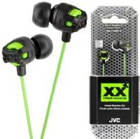 JVC HA-FX101-G Xtreme Xplosive Series Inner-Ear Stereo Headphones, Green, 200mW( IEC) Max. Input Capability, Frequency Response 5-20000Hz, Nominal Impedance 16 ohms, Sensitivity 101dB/1mW, Extreme Deep Bass Ports and 8.5mm neodymium driver units deliver ultimate bass sound, Rubber protectors for body durability, UPC 046838049798 (HAFX101G HAFX101-G HA-FX101G HA-FX101) 