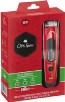 Braun HAIRCLP50 Old Spice Men's Hair Clipper, Red, Powerful Dual Battery System, Adjustable Combs with 8 Length Settings (3-24mm) - Trimmed Hairstyles Up to 24 mm, Charging LED Indicator, Corded/Cordless Operation, Fully Washable, 40 Minutes Cordless Trimming, Non Slipping Grip, UPC 069055869871 (HAIR-CLP50 HAIR CLP50 HAIRCLP-50 HAIR-CLP-50) 