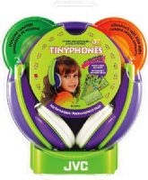 JVC HA-KD6-V Kids Tinyphone Stereo Headphones, Violet, 200mW(IEC) Max. Input Capability, Frequency Response 15-23000Hz, Nominal Impedance 782 ohms, 1.81 Driver Unit, Built-in volume limiter reduces sound pressure level to 85dB/1mW, Wide headband can be decorated with supplied stickers or users' own, Small size for children (over 3 years old), UPC 046838070143 (HAKD6V HAKD6-V HA-KD6V HA-KD6) 