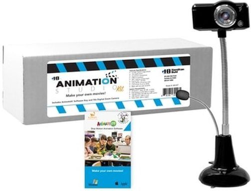 HamiltonBuhl ANI-KIT STEAM Education - Animation Studio Kit, Includes: (1) Animate It! Software and (1) 5MP Digital Webcam, For Ages 8+, 5mp Cmos Sensor, Bendable Arm For Optimal Positioning, Gooseneck Microphone, Suction-Type Base, Easy Capture Shutter For Still Images, 1080x720 Resolution, UPC 681181624461 (HAMILTONBUHLANIKIT ANIKIT ANI KIT)