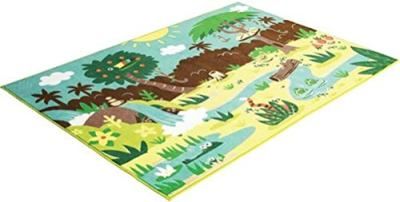 HamiltonBuhl ARRUG Rug-Tales - 3D Interactive 6' x 4' Storytelling Area Rug; Beautifully Illustrated, Digitally Printed Jungle-Themed Rug; High-Quality 100% Nylon Pile Construction; Exclusively LATEX-FREE (TPR - Thermo Plastic Resin) Non-Skid, Rubber Backing; UPC 681181624591 (HAMILTONBUHLARRUG ARRUG)