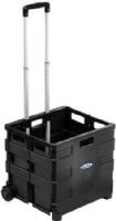 HamiltonBuhl EZCRATE Portable Crate with Extendable Handle, Lightweight Durable Plastic, Interior 14"W x 11"D x 15"H, Exterior 15"W x 13"D x 15.5"H, 33" Top of Handle to Bottom of Crate, Two Non-marring Casters, Extendable Easy-grip Aluminum Handle, UPC 681181320042 (HAMILTONBUHLEZCRATE EZ-CRATE EZ CRATE) 