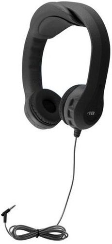 HamiltonBuhl FLEX1BK Flex-PhonesXL Indestructible, Single-Construction Headset For Teens, Black, Headband Adjustment: Attachable 2 Layer Clips; 30mm Speaker Driver; 32 Ohms Impedance; 20-20,000 Hz Frequency Response; 97db 3db Sensitivity; In-Line Microphone; Heavy-Duty, Write-On, Moisture-Resistant, Reclosable Bag; UPC 681181624096 (HAMILTONBUHLFLEX1BK FLEX-1BK FLEX 1BK FLEX1)
