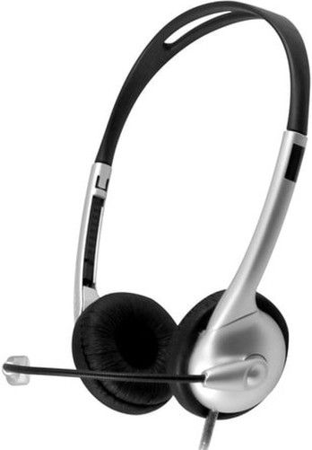 HamiltonBuhl M1USB MACH-1 Multimedia USB Stereo Headset with Steel Reinforced Gooseneck Microphone and In-Line Volume, Silver/Black; Soft Leatherette Cushions; Personal, On-Ear Design; 40mm Speaker Drivers; 50-20000Hz Frequency Response; 32Ω Impedance; USB For Stereo Audio And Mic; Omnidirectional Mic; UPC 681181623570 (HAMILTONBUHLM1USB M1-USB M1 USB)