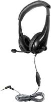 HamiltonBuhl M8BK2 Motiv8 Multimedia Headset with Steel-Reinforced Omnidirectional Gooseneck Microphone; 40mm Speaker Drivers; 50-20000Hz Frequency Response; 32&#937; Impedance; In-Line Volume Control; TRRS Plug is for Newer Devices with Single Jack for Both Audio and Microphone; 5' Dura-Cord; Adjustable, Leatherette Padded Headband (HAMILTONBUHLM8BK2 M8-BK2 M8B-K2 M8BK-2) 