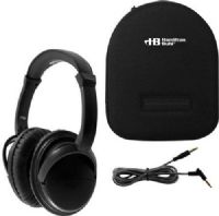 HamiltonBuhl NCHBC1 Deluxe Active Noise-Cancelling Headphones with Case, 40mm Driver Speaker, 105dB ±4dB Sensitivity, 32&#937; Impedance, 50Hz-20KHz Frequency Range, 50mW Rate Power, 100mW Power Handling Capacity, Active Cancellation Up to 15dB - 20dB, 5' Removable Dura-Cord, UPC 681181624362 (HAMILTONBUHLNCHBC1 NC-HBC1 NCH-BC1 NCHBC-1) 