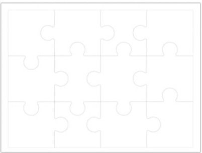 HamiltonBuhl PZZL-1250 Print-A-Puzzle Pre-perforated Printable Puzzle Paper, Blank, 8.5