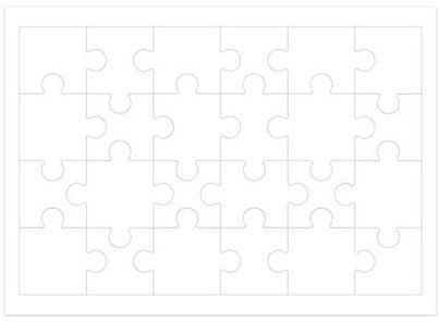 HamiltonBuhl PZZL-2450 Print-A-Puzzle Pre-perforated Printable Puzzle Paper, Blank, 8.5