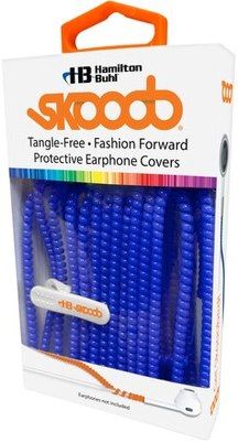 HamiltonBuhl SKB Skooobs Tangle Free Fashion Forward Proective Earphone Covers, Cobalt Blue, TPU Plastic Covers, Box Contains About 78
