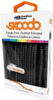HamiltonBuhl SKB-BLK Skooobs Tangle Free Fashion Forward Proective Earphone Covers, Jet Black, TPU Plastic Covers, Box Contains About 78" Of Skooob Covers, Small Diameter Allows For Installation On All Smartphone Earbuds And Thin Cable Chargers, Skooob Spiral Shape Makes Installation Simple, UPC 681181626212 (HAMILTONBUHLSKBBLK SKBBLK SKB BLK) 