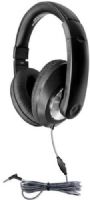 HamiltonBuhl ST1BK Smart-Trek Deluxe Stereo Headphone with In-Line Volume Control and 3.5mm TRS Plug; 40mm Speaker Drivers; 32&#937; Impedance; 50Hz - 20KHz Frequency Response; 105dB ± 4dB Sensitivity; 5' Dura-Cord - Chew-resistant, PVC-jacketed, Braided Nylon; 120° 3.5mm TRS Plug; UPC 681181626403 (HAMILTONBUHLST1BK ST-1BK ST1-BK) 
