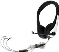 HamiltonBuhl T18SG3IBK TriosAir Personal Multimedia Headset with Gooseneck Microphone, Black/White Accent; Adjustable, Leatherette Padded Headband; Leatherette Ear Cushions; In-line Volume Control; 50-20000Hz Frequency Response; 32&#937; Impedance; 30mm Speaker Drivers; 120° Angle With 3.5mm Dual PC Stereo Plug & 180° Angle With 3.5mm TRRS Plug; UPC 681181623501 (HAMILTONBUHLT18SG3IBK T18S-G3IBK T18SG-3IBK T18SG3I-BK) 