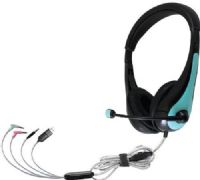 HamiltonBuhl T18SG4ISV TriosAir Plus Personal Multimedia Headset with Gooseneck Microphone, Black/Teal Accents, ABS Magnet Speakers, Black TRRS Plug is for Newer Devices with Single Jack for both Audio and Microphone, Pink (Microphone) and Green (Stereo Audio) plugs are for Computers with Separate Inputs for Audio and Microphone, UPC 681181623518 (HAMILTONBUHLT18SG4ISV T18SG-4ISV T18SG4-ISV T18-SG4ISV) 