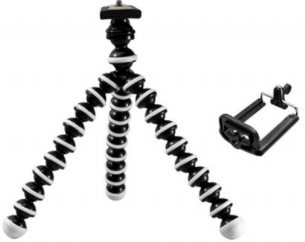 HamiltonBuhl TPOD18 Octopus Mini Tripod Camera Stand; ABS, Rubber Material; 1 lbs Maximum Load; Universal 1/4-20 Screw Cameras Interface; Tripod is Lightweight and Easy to Use; Works with Smartphones (Apple or Android) in All Size, Cameras, Webcams; Unique Design Allows You to Secure Your Compact Digital Camera and Video Camera; UPC 681181626021 (HAMILTONBUHLTPOD18 TP-OD18 TPO-D18 TPOD-18)