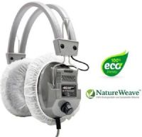 HamiltonBuhl X19HLCWHG HygenX 4.5" Natureweave 100% Biodegradable Sanitary Ear Cushion Covers, White for Over-Ear Headphones & Headsets; Each Dispenser Boxes Contains 100 Individual Covers (50 Pairs); 3 3/4" Outer Diameter; Stretches To Approximately 5"; Hypoallergenic Biodegradable 100% Cotton Weave; UPC 681181623181 (HAMILTONBUHLX19HLCWHG X19-HLCWHG X19HL-CWHG X19HLC-WHG) 