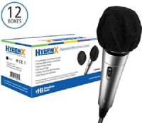 HamiltonBuhl X19MMPBKC HygenX Sanitary Disposable Microphone Covers, Black Fits with All HamltonBuhl Handheld Microphones as Well as Other Branded, Competitor Microphones; Includes: 12 Dispenser Boxes, Total of 1200 Individual Covers; Each Dispenser Boxes Contains 100 Individual Covers; 3" Outer Diameter; UPC 681181623242 (HAMILTONBUHLX19MMPBKC X19-MMPBKC X19MM-PBKC X19MMP-BKC) 